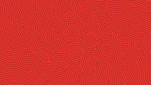 Vector - Radiating Red Circles Pattern .Geometry Background.Chinese Concept.
