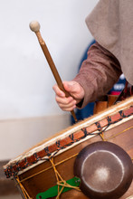 Large Medieval Drum Player