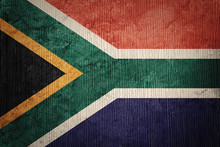 Grunge South Africa Flag. South Africa Flag With Grunge Texture.