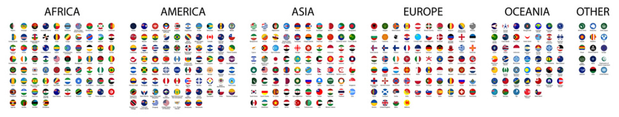 Wall Mural - Flag of world. Vector icons