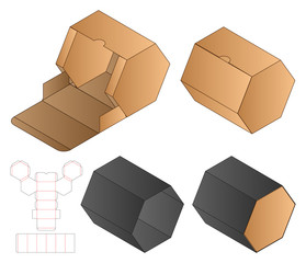 Box packaging die cut template design. 3d mock-up