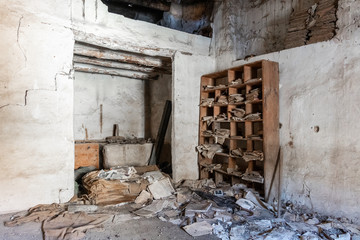 Wall Mural - Old papers in an old abandoned house