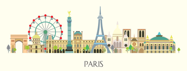 Paris colorful vector 2