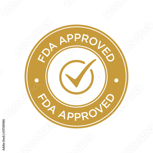 Fotografía FDA Approved (Food and Drug Administration) icon, symbol, label, badge, logo, seal