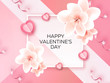 Happy Valentines day background with frame