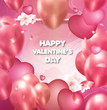 Happy Valentines day background with hearts