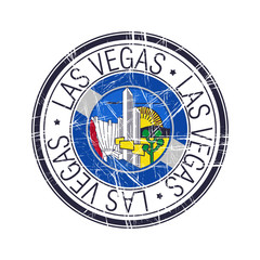 Wall Mural - City of Las Vegas, Nevada vector stamp