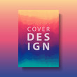 Cover design with modern abstract color gradient pattern. Template for brochures, posters, banners and cards. Vector illustration.
