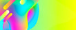 © Olya Kartavaya - New bright juicy summer abstract fluid creative banner, trendy bright neon colors with dynamic lines