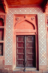 DELHI, INDIA : Interior of the Jama Masjid, Old town of Delhi, India. It is the principal mosque in Delhi