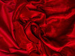 deep red velvet texture for background, red rose shape, love and passion concept. very affectionate and passionate. Soft fabric shaped as female genital organs, labia