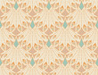 Art nouveau seamless pattern in beige colors. Vintage elegant background