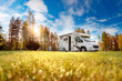 canvas print picture - Family vacation travel RV, holiday trip in motorhome