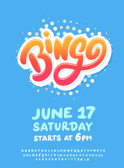 Poster - Bingo. Vector invitation flyer.