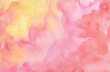 © Arlenta Apostrophe - Pink purple red and yellow watercolor paint splash or blotch background with fringe bleed wash and bloom design, blobs of paint and old vintage watercolor paper texture grain