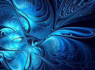 Wall Mural - Abstract color dynamic background with lighting effect. Fractal art
