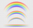 Vector isolated rainbow object, on transparent background, symbol of sexual minorities.