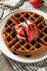 Poster - Homemade Dark Chocolate Waffles