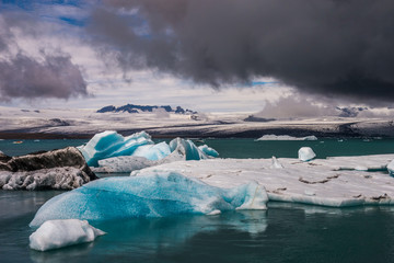 Waves of the Atlantic ocean off the southern coast of Iceland, raging elements, foaming water 2