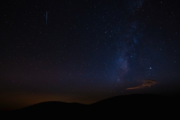 Stars Milky Way from equator dark starry night