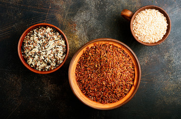 Canvas Print - rice in bowls