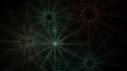 Wall Mural - seamless abstract geometric shapes appear and move towards viewer