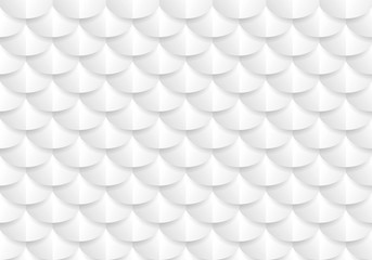 Wall Mural - White geometric pattern seamless texture wallpaper background.