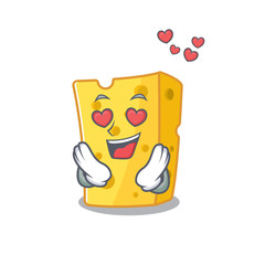 Sticker - falling in love cute emmental cheese cartoon character design