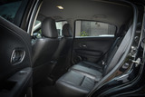 Fototapeta Do pokoju - black leather of back seat interior inside modern vehicle car automobile