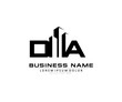 D A DA Initial building logo concept
