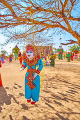 Poster - Traditional Buemese handicrafts, Dhammayangyi Temple market, Bagan, Myanmar