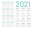 © tashechka - Simple calendar 2021 on white background. Vector illustration