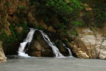 Wall Mural - waterfall in forest