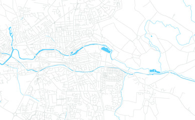 Royal Leamington Spa, England bright vector map