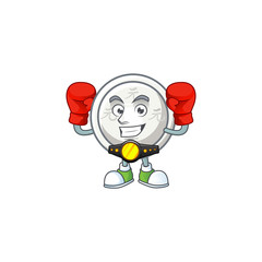 Canvas Print - Happy Face Boxing chinese silver coin cartoon character design