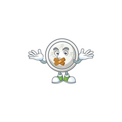 Poster - a silent gesture of chinese silver coin mascot cartoon character design