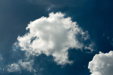 white cloud on blue sky