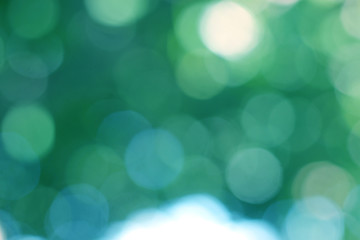 Sticker - blue green bokeh background