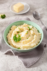 mashed cauliflower with butter. ketogenic paleo diet side dish