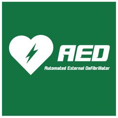 Canvas Print - AED Emergency defibrillator AED icon