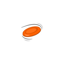 Frisbee, Flying Disc Vector Icon. Isolated Flying Disc Championship Emoji, Emoticon Illustration