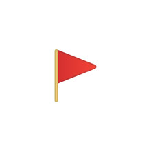 Triangular Flag Vector Icon. Isolated Flag, Map Location Symbol Emoji, Emoticon Illustration