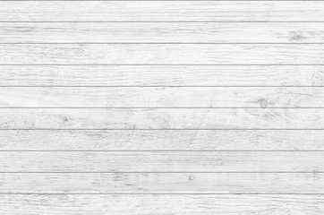 Wall Mural - White wood plank texture for background.