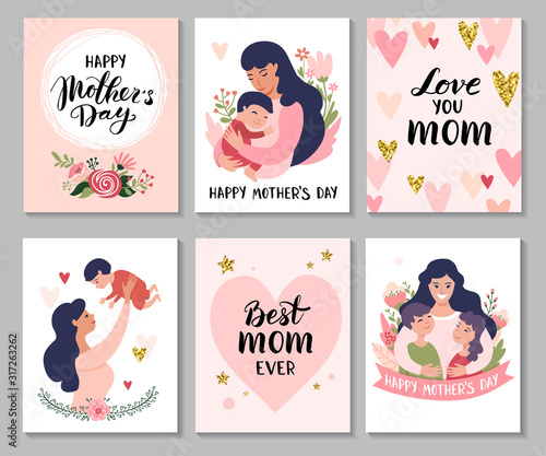 Fotografía Happy Mothers Day greeting cards