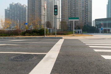 The century avenue of street scene in shanghai Lujiazui,China.