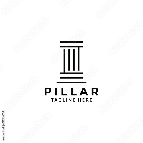 Cuadros en Lienzo pillar logo icon vector isolated