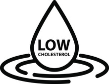 Low Cholesterol Icon, Vector Line Illustration