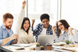© Prostock-studio - Yeah, exams passed. Emotional students expressing happines