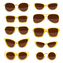 Set Of Stylish Sunglasses.