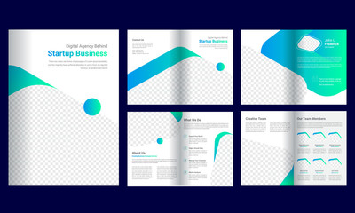 Canvas Print - 08 page company profile brochure template